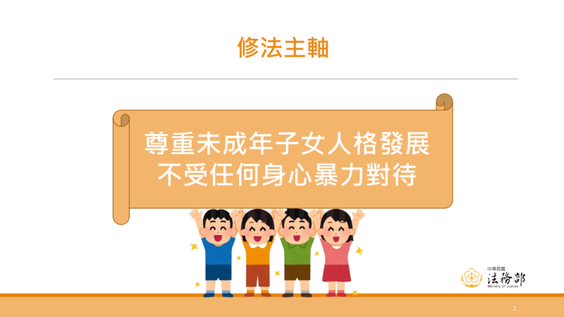 尊重未成年子女人格發展，不受任何身心暴力對待