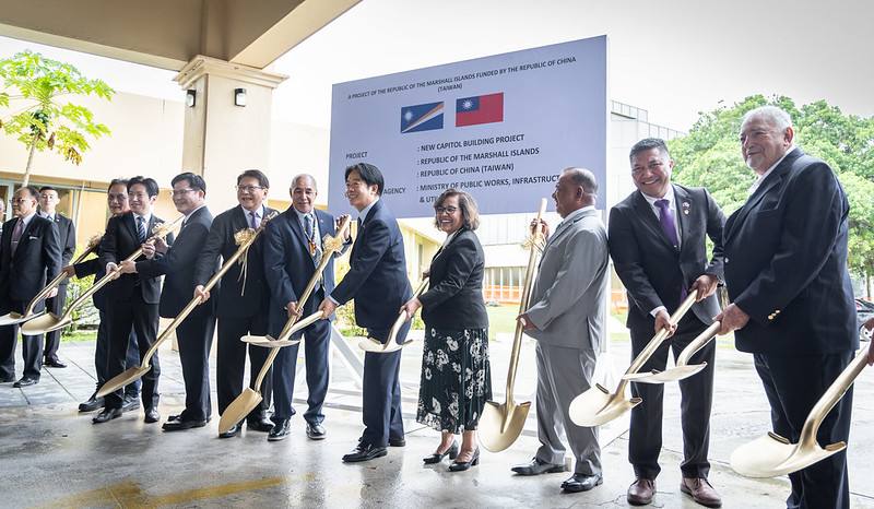 President Lai attends a launch ceremony for the Marshall Islands Capitol Building renovation project.