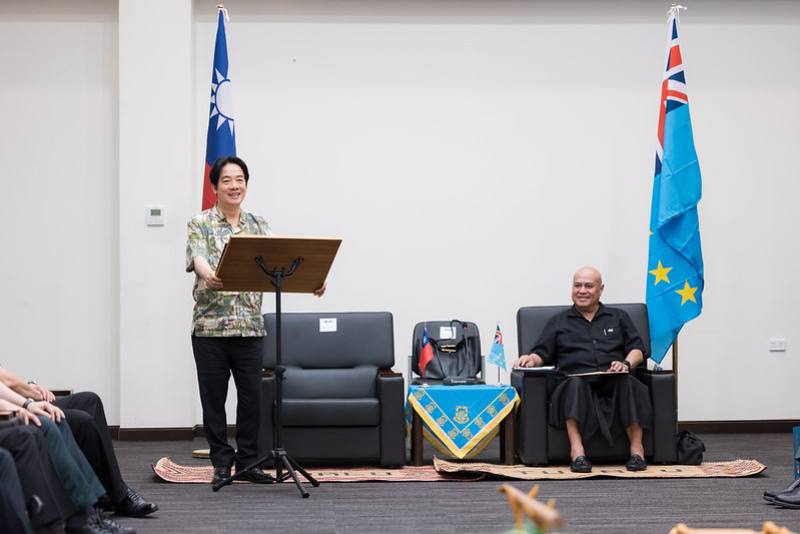 President Lai meets with Prime Minister Feleti Penitala Teo of Tuvalu.