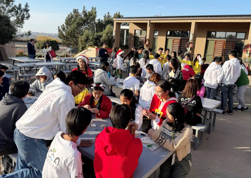 Holiday-themed cookies that represented imaginative stories. This activity highlighted teamwork and creativity.