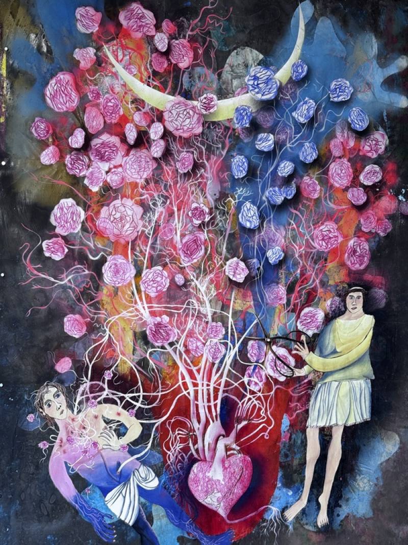 烏克蘭哈爾科夫兒童在戰火下創作的藝術作品「地下花園」近期在捷克展出，讓人看見黑暗中的希望