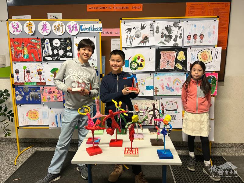 學生們以充滿創意的雕塑與繪畫作品展現學期成果，吸引觀眾駐足欣賞，獲得一致好評