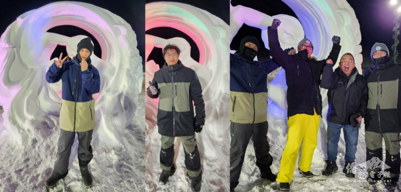 陳迺杰（右二）與台灣選手合影