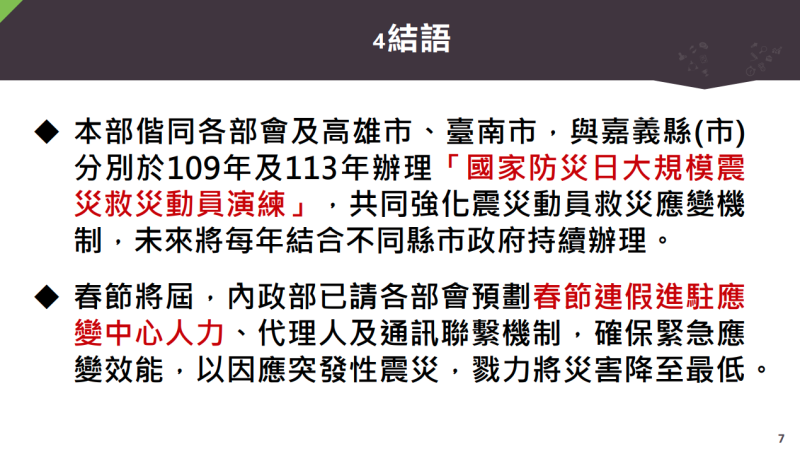 0121嘉義大浦地震災情及應變處置報告