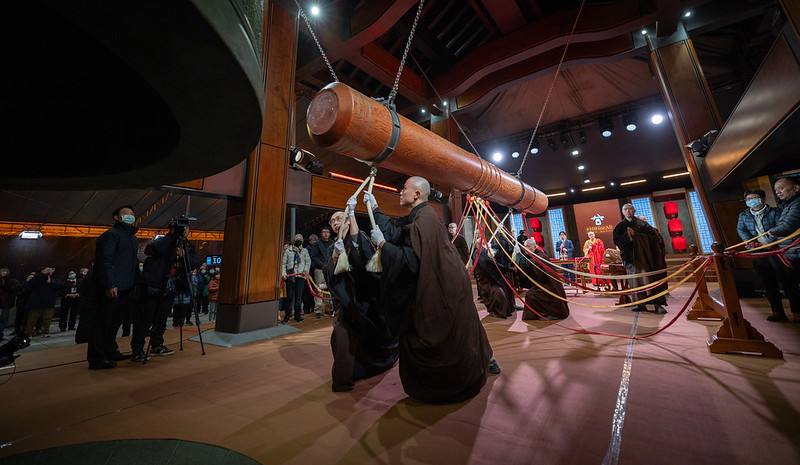 總統出席「法鼓山除夕撞鐘‧為世界祈福活動」