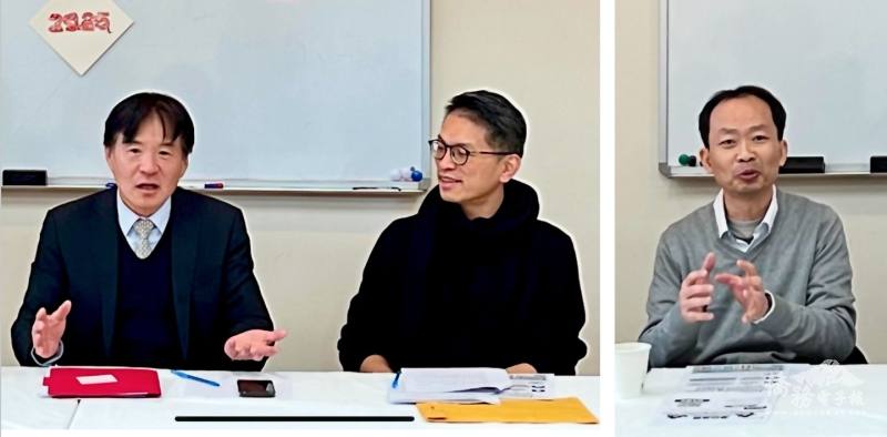 高家富說明海外青年英語服務營的申請作業及活動辦法 (左圖)；黃冠群以身為英語服務營家長分享經驗談 (右圖)