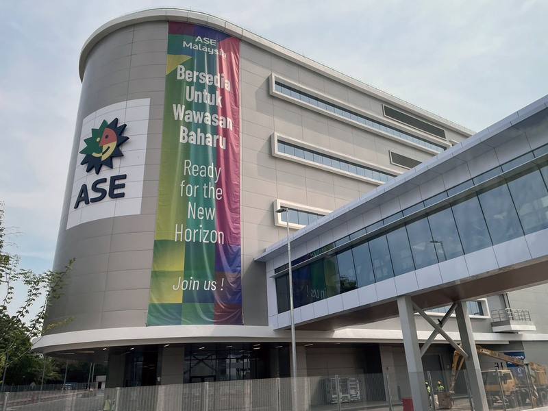 日月光半導體積極布局馬來西亞檳城廠區，17日首次對台灣媒體開放，圖為廠區一隅。