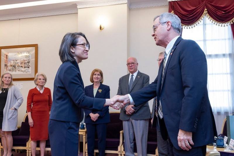 蕭美琴副總統20日上午接見加拿大聯邦參議員併「哈利法克斯台北論壇」（HFX Taipei）美國學者訪問團