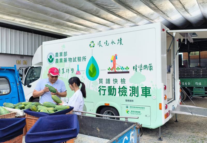 農民可載運農產品至質譜快檢車自主檢驗