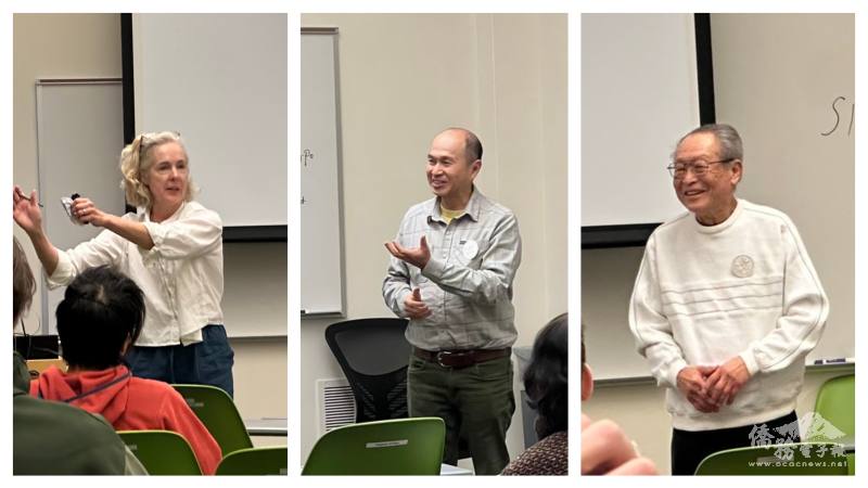 左起依序為 Jennifer Ruth、李旭東、何康潔