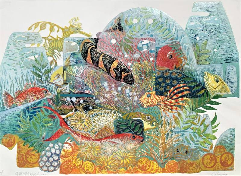 高春英作品-〈招財納福蛇仔魚〉