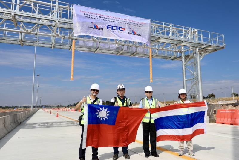 泰國率先與遠通電收合作，為全新建設的兩條高速公路設置ETC。(遠通電收提供)