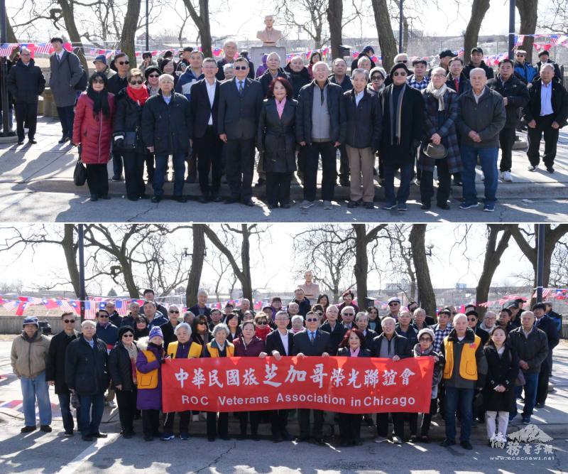 全體於獻花儀式合影