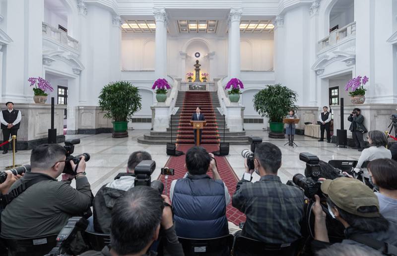 President Lai holds a press conference following the high-level national security meeting.