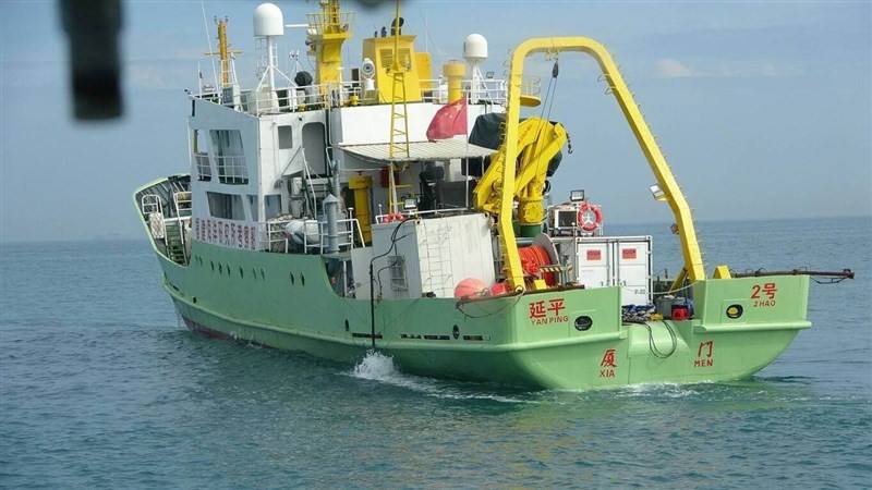 A Chinese vessel suspected of conducting underwater surveying operations from restricted and prohibited waters around Taiwan's outlying Kinmen County Wednesday has been expelled by Taiwan's Coast Guard Administration (CGA) said on Thursday. Photo courtesy