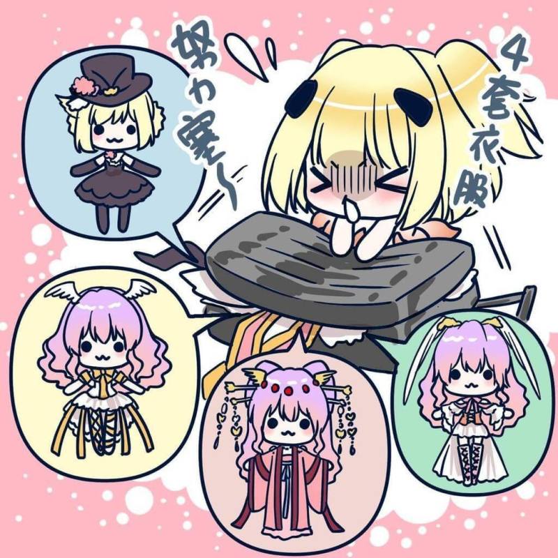 台灣漫畫家陳漢玲同時是Coser，為參加2025德國萊比錫國際動漫展台灣館活動，特別準備多套精美服裝，預計將扮裝為筆下角色亮相。（台北書展基金會提供）