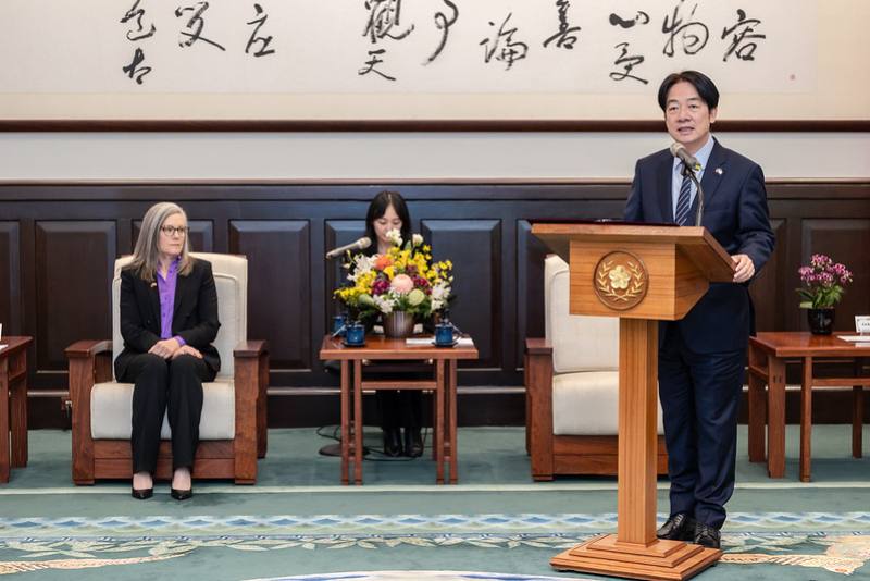 President Lai delivers remarks.