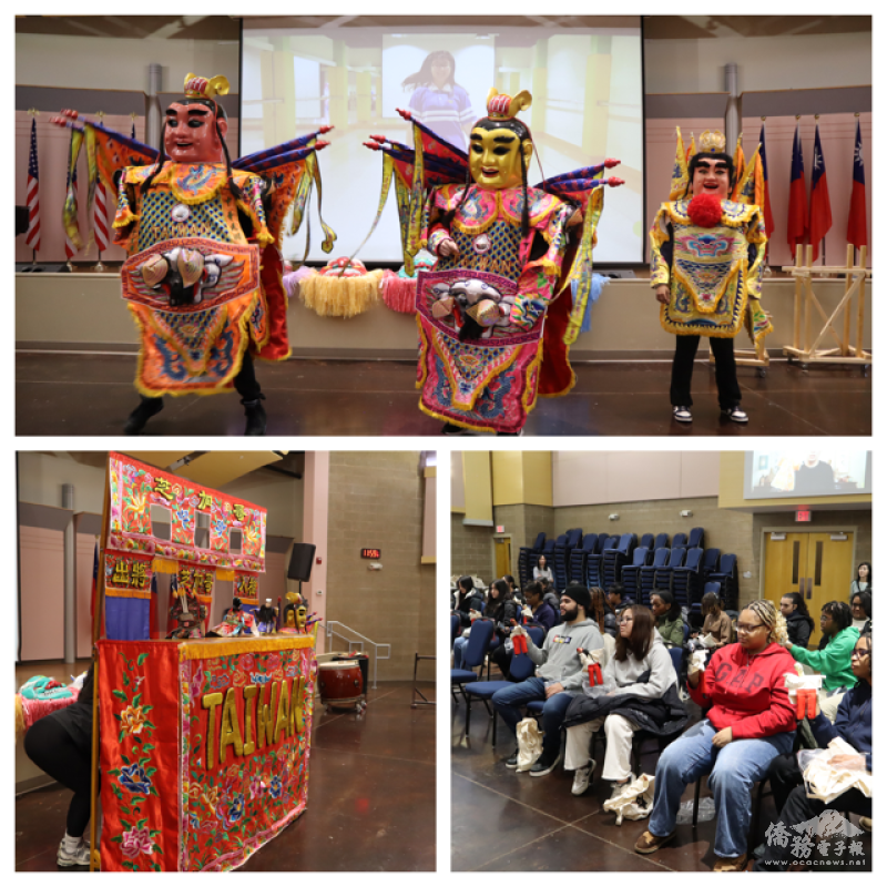 學生體驗臺灣民俗文化電音三太子及布袋戲