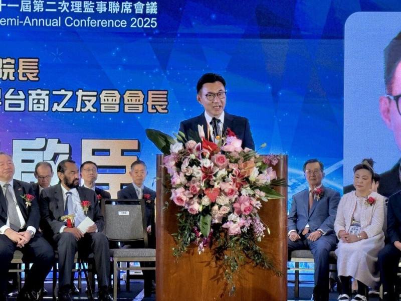 立法院副院長江啟臣於於美國時間3月22日上午出席在休士頓舉辦的「世界台灣商會聯合總會」第31屆第2次理監事聯席會議開幕典禮。（江啟臣辦公室提供）