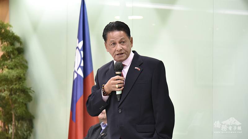 馬來西亞居鑾農業公會赴臺農業考察團團長拿督林新海致詞