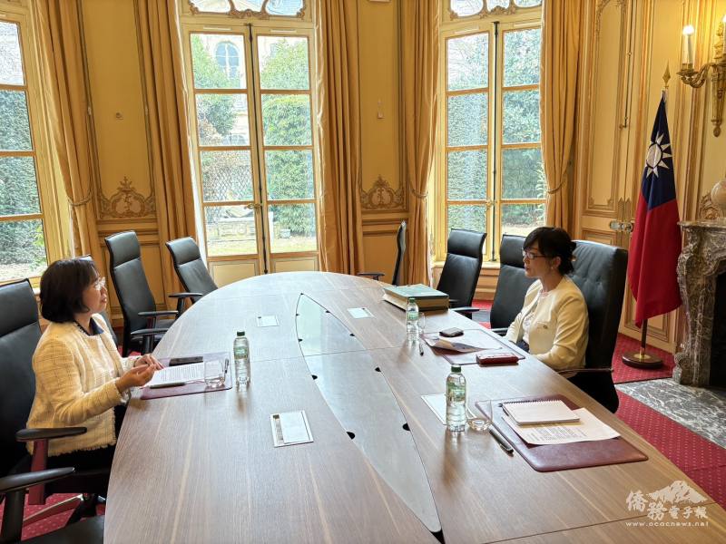龔姚兆與郝培芝商議法鼓山法國聯絡處相關籌備事項
