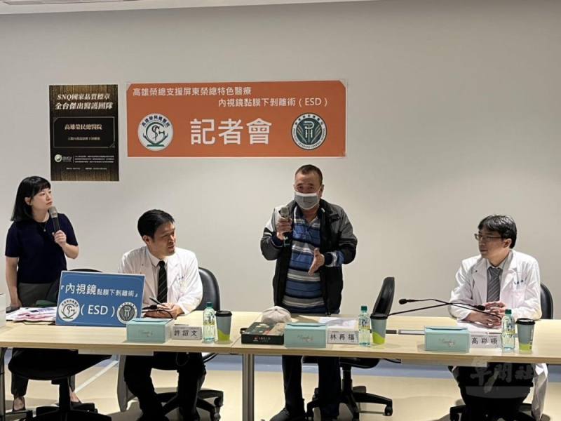 病友林先生分享自身手術經歷。（屏東榮總提供）