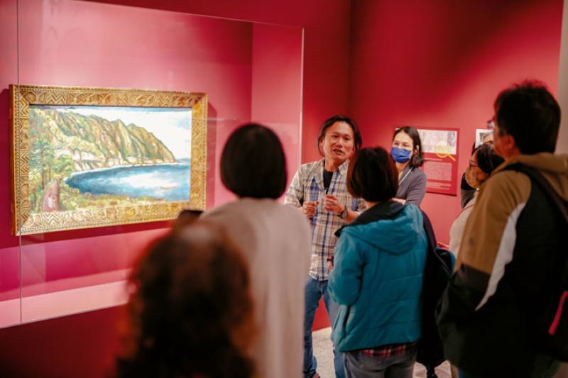Celebrating the 130th anniversary of Chen Cheng-po’s birth, the exhibition seeks to help more people appreciate the painter’s vision of Taiwan, a place where the Kuroshio Current, the Tropic of Cancer, and the monsoon winds meet. (photo by Lin Min-hsuan)​