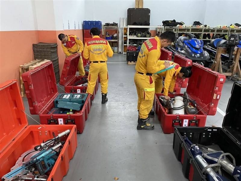 A Taiwanese rescue team that was on standby Sunday to possibly travel to Myanmar after a magnitude 7.7 earthquake struck the country on Friday afternoon. Photo courtesy of the National Fire Agency under the Ministry of the Interior March 30, 2025