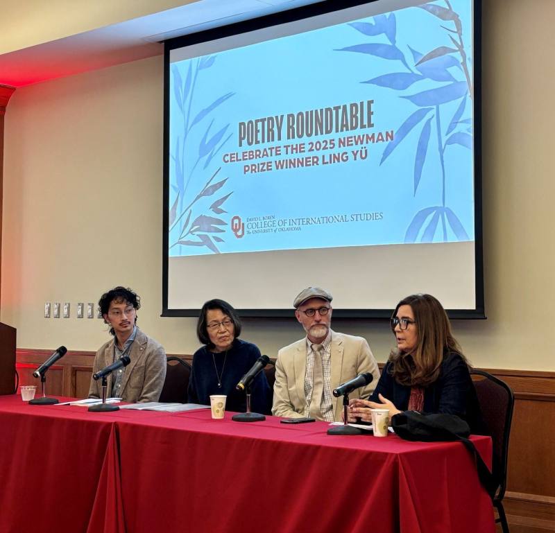 (From L to R) Nicholas Y. H. Wong, Ling Yu, Cosima Bruno, and Jonathan Stalling share their literary insights at the roundtable discussion