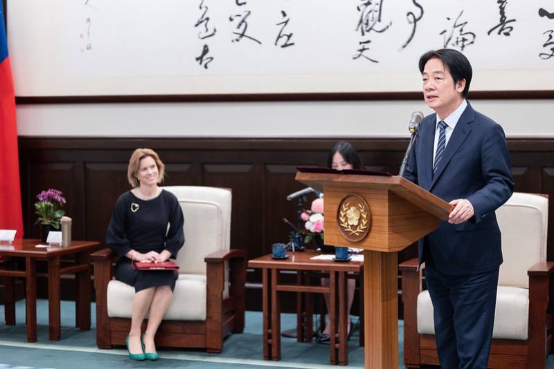 President Lai delivers remarks.