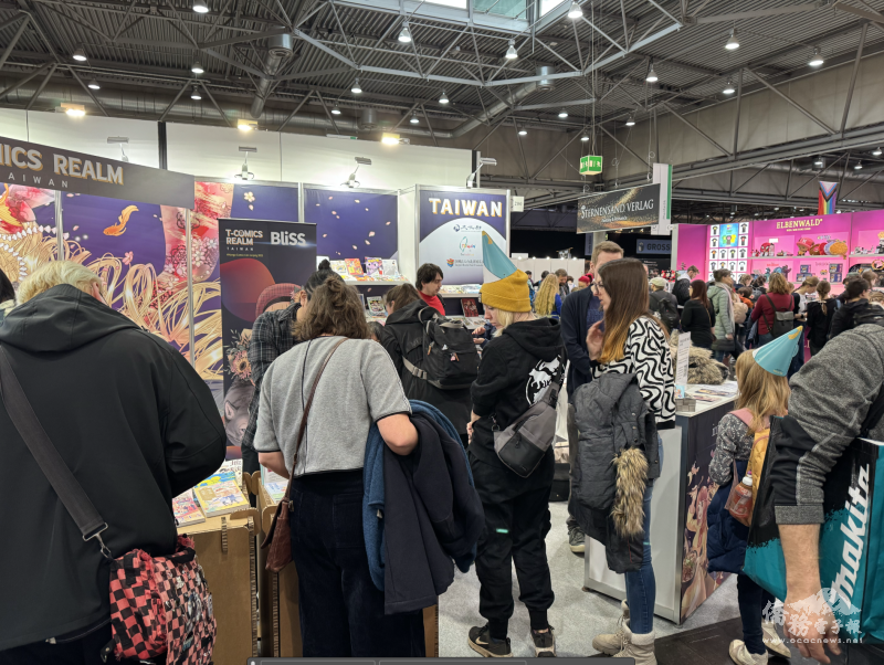 臺灣館成為萊比錫國際動漫展注目焦點，現場人潮洶湧