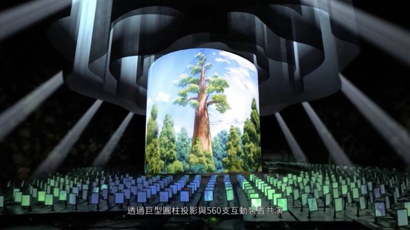 世界博覽會4月13日至10月13日將於日本大阪的夢洲登場，台灣TECH WORLD館4月22日正式開幕，花株互動整合系統為工研院研發、全球首創的趨人擺動專利。（貿協提供）