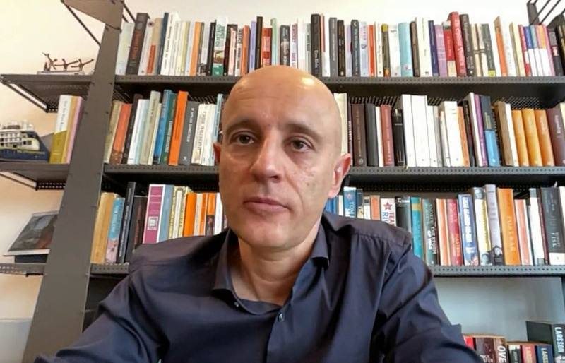 Dimitris Belbas speaks to CNA in a video interview in late March about suffering from PTSD. CNA photo April 3, 2025