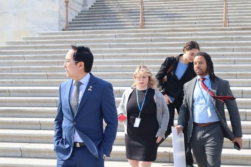 United States Senator Andy Kim (first left). CNA photo April 4, 2025