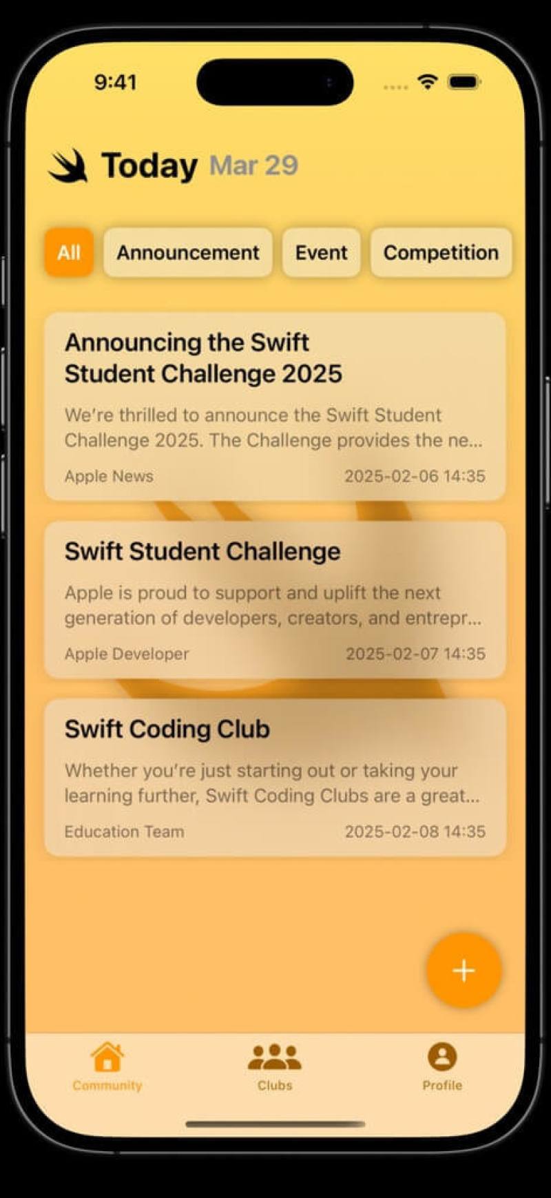 中原大學資訊工程系一年級學生江竑燁設計SwiftHub App，提供程式語言Swift的開發資源與學習機會，獲得今年蘋果Swift Student Challenge程式設計學生挑戰賽大獎，已連續2年獲獎。（江竑燁提供）