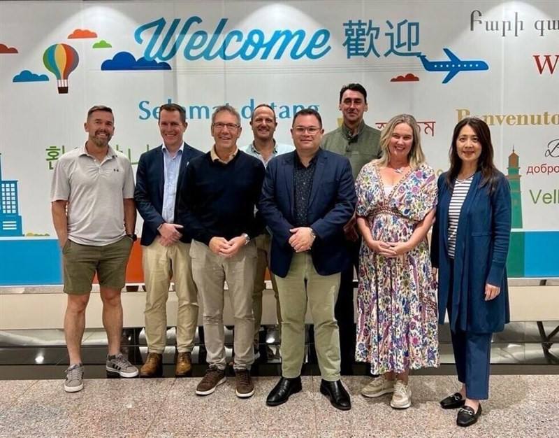 The delegation from New Zealand's All-Party Parliamentary Group on Taiwan arrives at Taoyuan Airport. Photo courtesy of the Ministry of Foreign Affairs