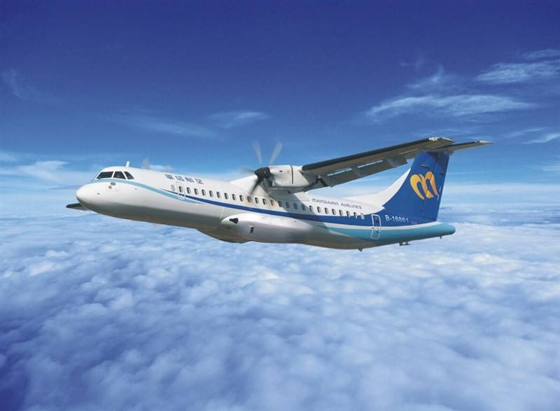 A Mandarin Airlines propeller plane. Photo courtesy of Mandarin Airlines