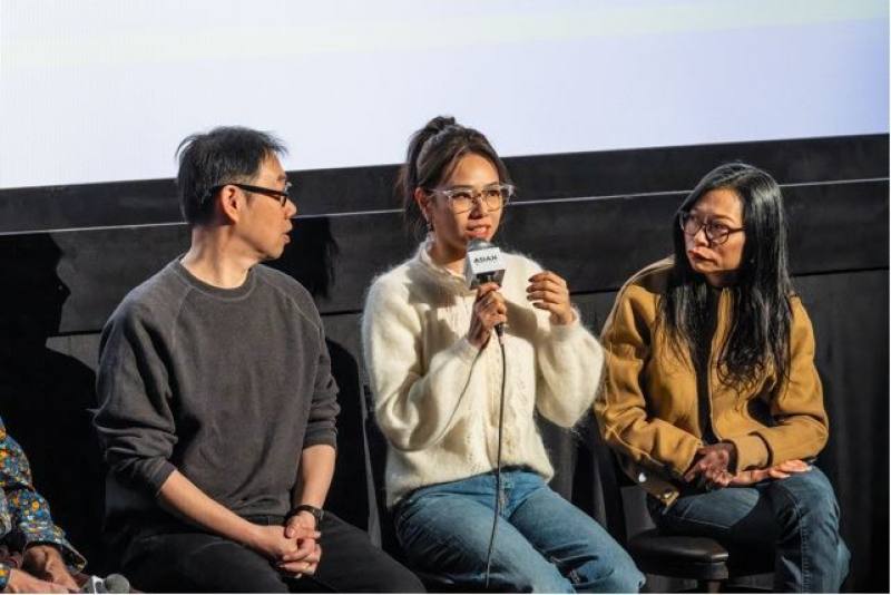 The director Lin Shu-yu and actress Hsia Yu-chiao of the film ‘Yen and Ai-Lee’ attend the post-screening talk