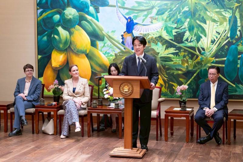 President Lai delivers remarks at a meeting with a delegation of the NextGen program run by the US Center for a New American Security.