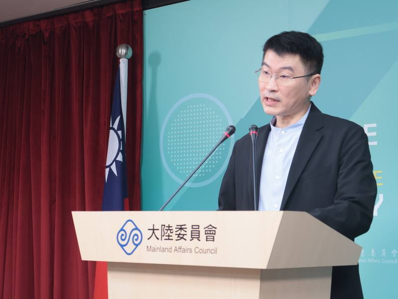 大陸委員會（陸委會）24日下午召開例行記者會，由副主委兼發言人梁文傑主持