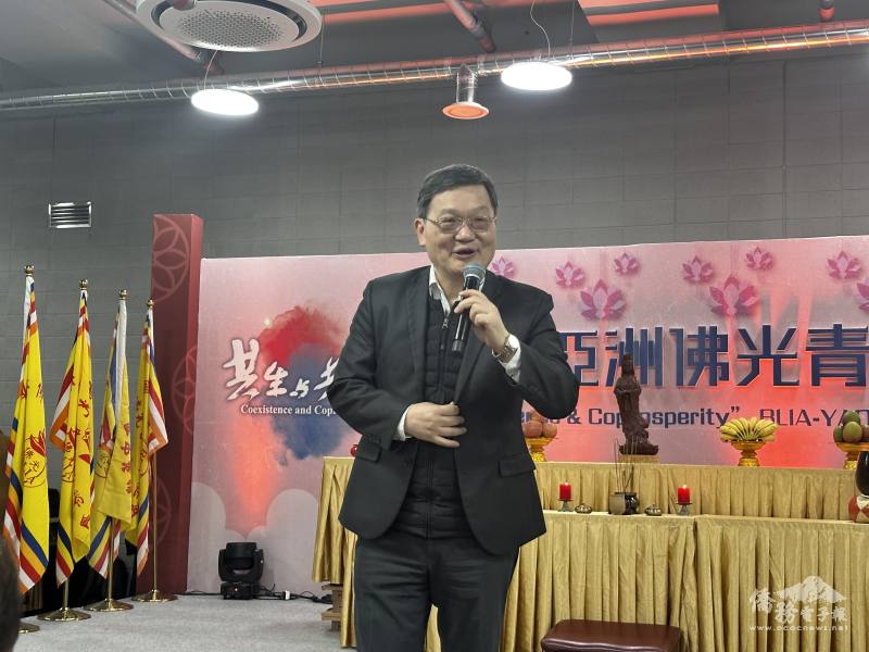 梁光中祝福首爾佛光山新舍圓滿建成