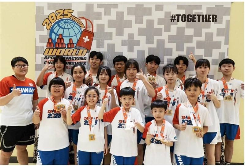 Taiwan's speed stacking team. Photo courtesy of Speed Stacks Taiwan April 29, 2025