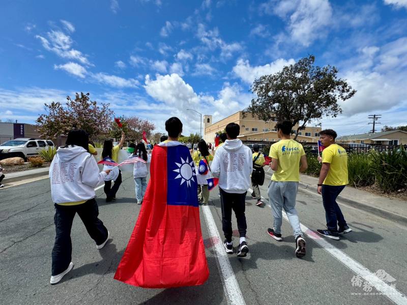 FASCA-SD members parading down the Linda Vista Rd.
