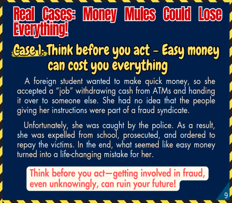 Real Cases-Money Mules Could Lose Everytning！