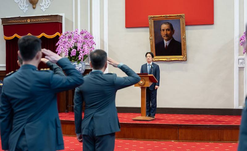 賴清德總統30日上午主持「中華民國114年5月份將官晉任授階典禮」