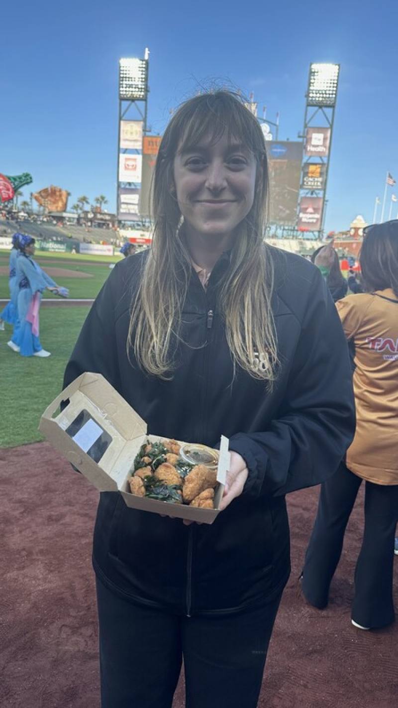 MLB巨人隊舉辦台灣日，特地供應包裝印有台灣黑熊的鹹酥雞。