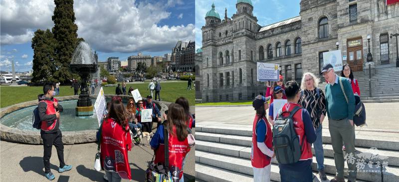 Attendees conducting street outreach to introduce Taiwan and share its global health contributions