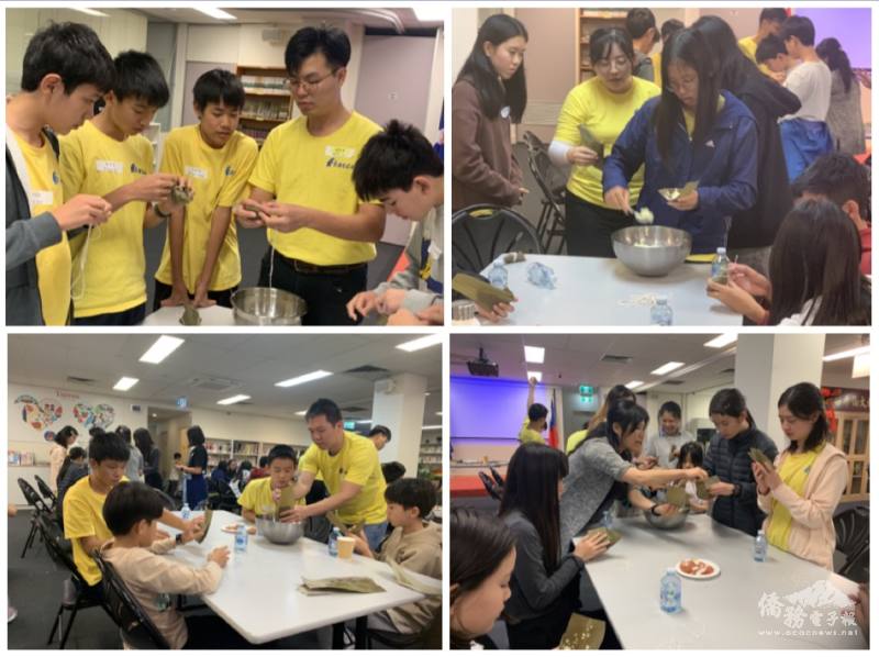 導師分組指導學員包粽子