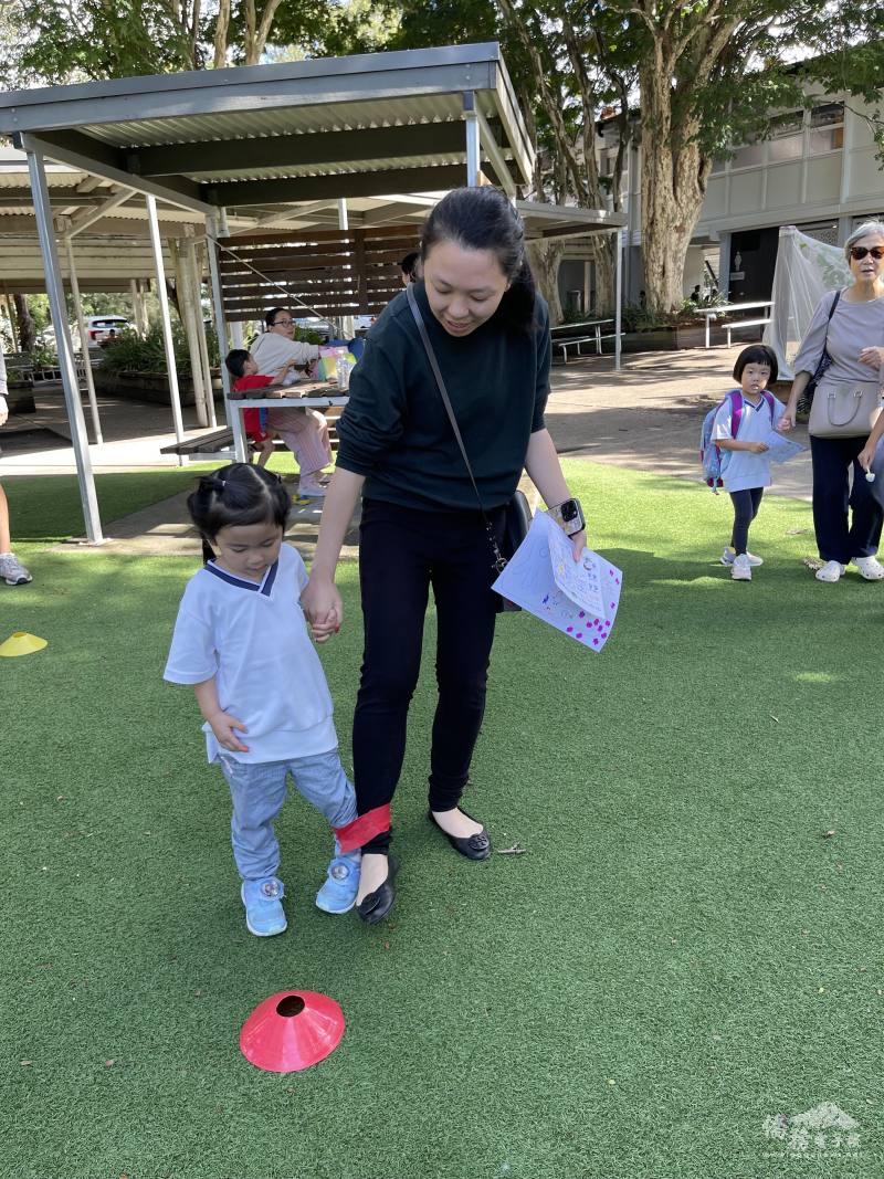 現場舉辦各式親子互動遊戲