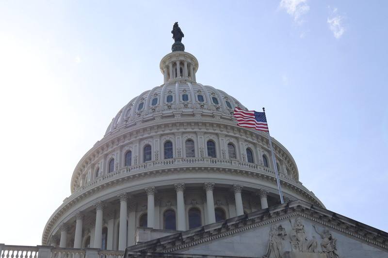 美國聯邦眾議院5日口頭通過「台灣國際團結法案」，強調聯大第2758號決議並未處理台灣與台灣人民在聯合國或相關組織的代表權問題。圖為美國國會大廈的圓頂建築。 (圖：中央社)